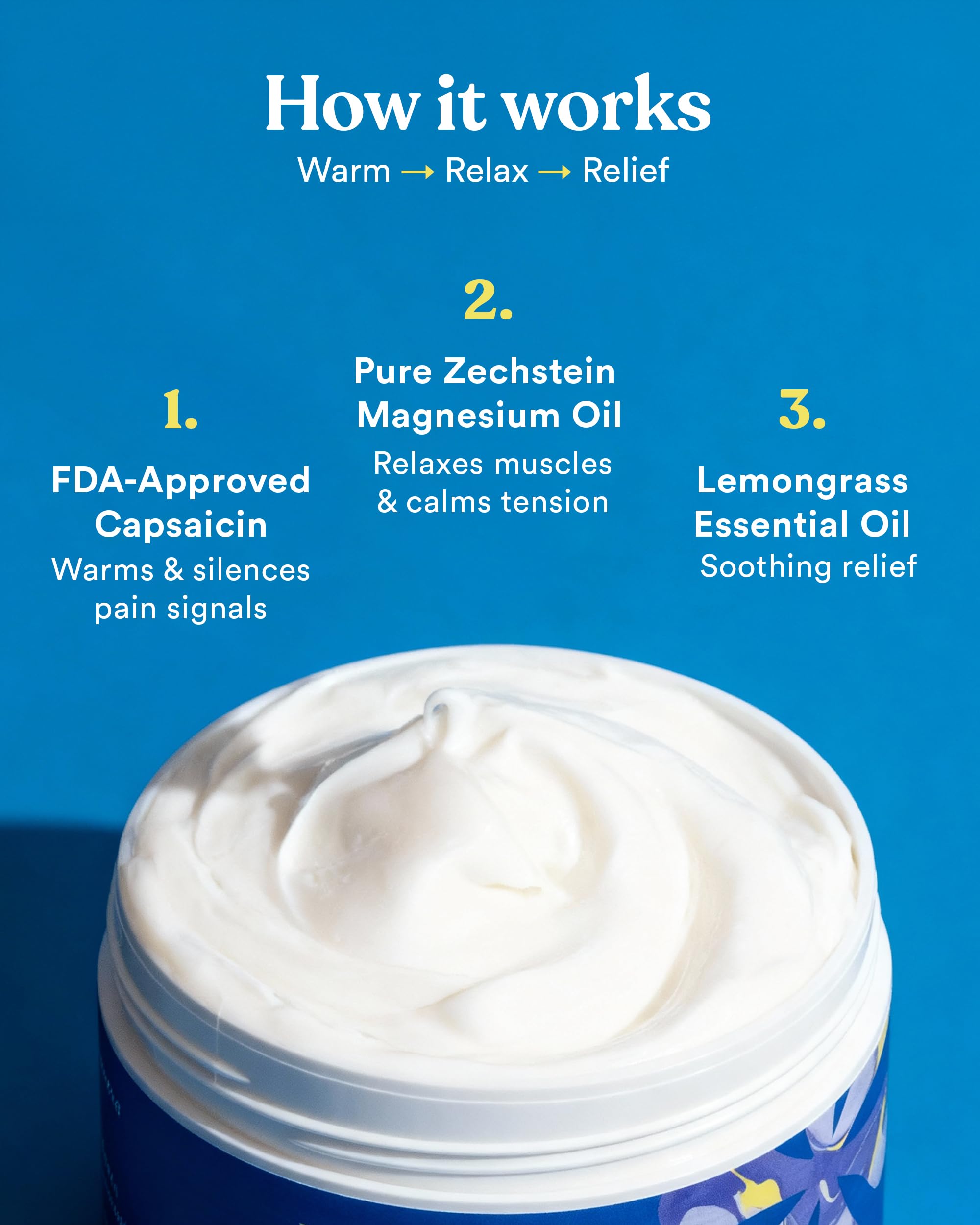 ASUTRA Melt Pain Away Magnesium Cream – Warming Capsaicin Formula for Leg Cramps, Muscle Tension & Nighttime Leg Relief – Fast-Absorbing, Non-Sticky Topical Magnesium Lotion for Feet & Body ASUTRAAu supplements