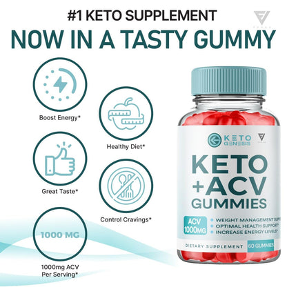 (2 Pack) Keto Genesis Keto ACV Gummies Advanced Weight Loss, Ketogenesis Keto FyvusUS supplements