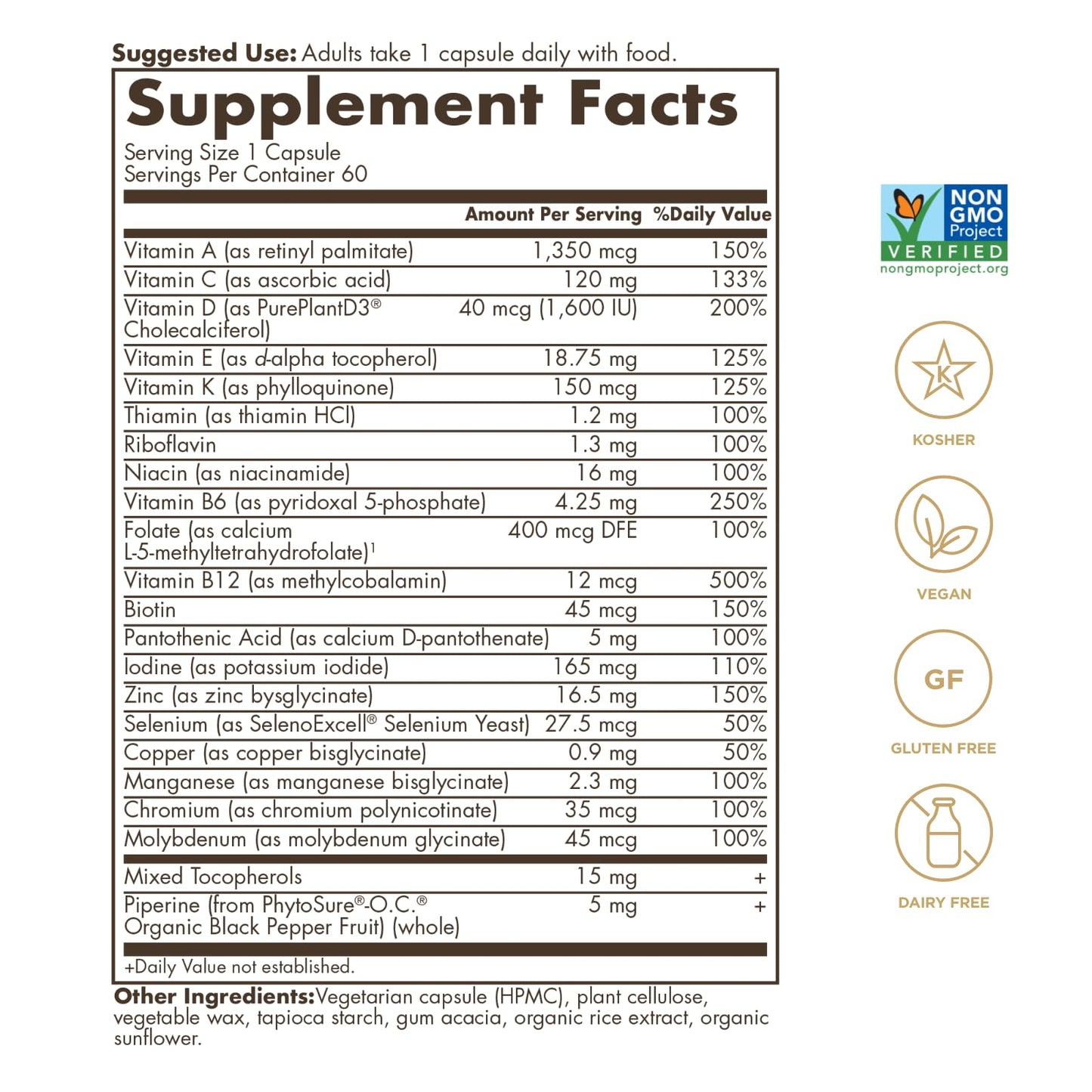 SOLGAR One a Day Women & Mens Bundle:Daily Women's Multi Whole Body Support, 60 Servings + Daily Men's Multivitamin Whole Body Support Supplement, 60 Servings SOLGARUS supplements