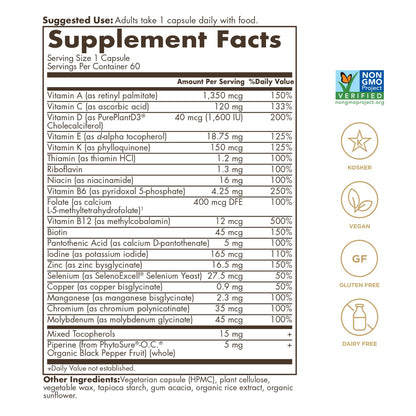 SOLGAR One a Day Women & Mens Bundle:Daily Women's Multi Whole Body Support, 60 Servings + Daily Men's Multivitamin Whole Body Support Supplement, 60 Servings SOLGARUS supplements