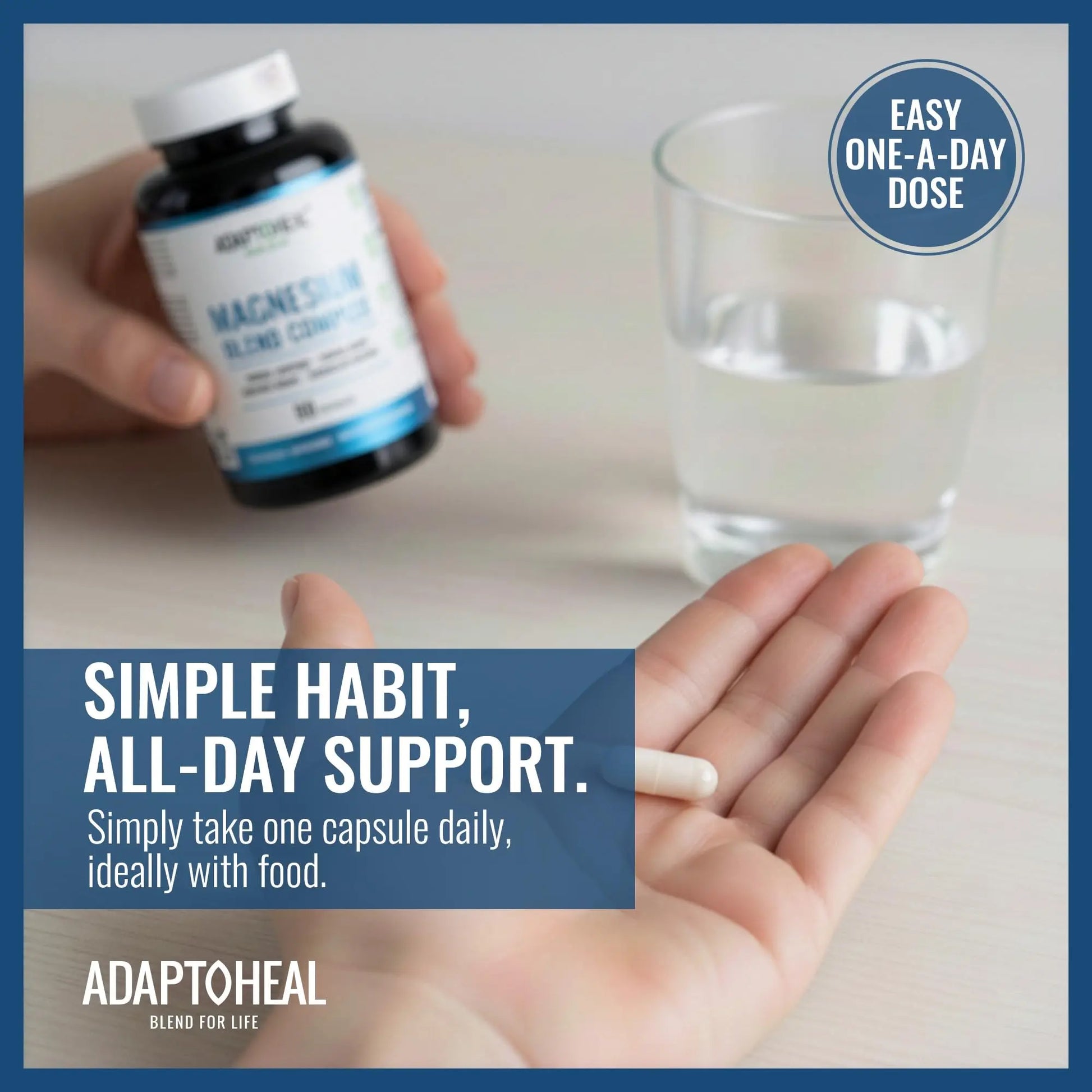 ADAPTOHEAL Magnesium Complex – Glycinate, Malate & Citrate with Vitamin B6, Sleep Support, Stress Relief, Muscle Relaxation, Nervous System Support – 90 Capsules ADAPTOHEALnz supplements
