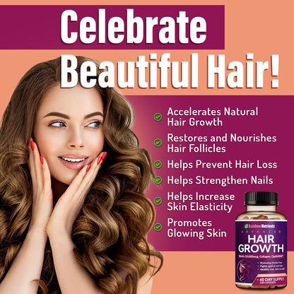 Hair Growth Vitamins for Women | Biotin 10,000mcg, Collagen, Patented OptiMSM®, goMCT Rainbow Nutrients, LLCUS supplements