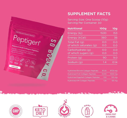 SoBodyCo Premium Collagen Supplement, Unique 5 Types of Collagen Powder, 300000mg, Collagen Peptides, Collagen So Body CoUS supplements