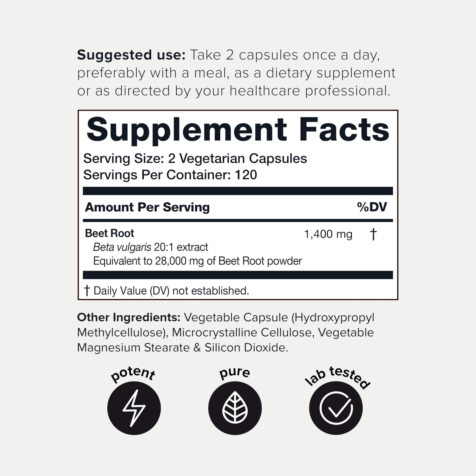 28,000mg 20x Concentrated Extract Beet Root Capsules - Natural Nitric Oxide Booster ToniiqUS supplements