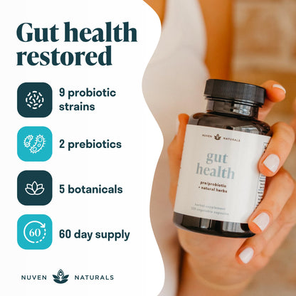 Nuven Naturals All-in-One Gut Health w/Probiotics, Prebiotics, Digestion-Supporting Herbs Nuven NaturalsUS supplements