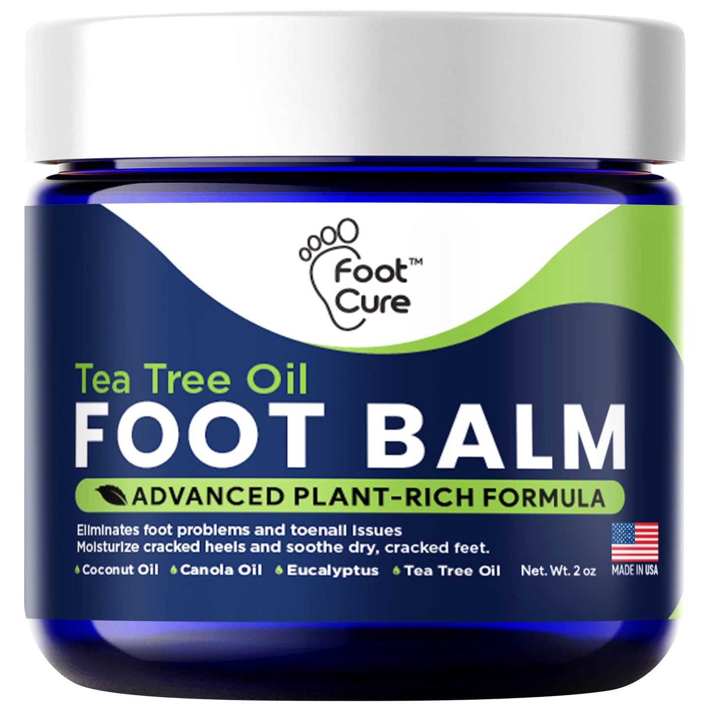 Tea Tree Oil Foot Balm/ Moisturizer For Dry Cracked Feet - Instantly Hydrates & Soothes FOOT CUREUS supplements