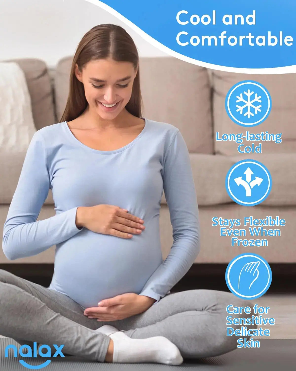 nalax Hemorrhoid Treatment Ice Pack for Fast Relief, FSA-HSA Eligible Cooling Gel Pads, Ultra-Soft, No Mess, Home Use for Hemorrhoid Sufferers & New Moms with Hemorrhoids, Includes 2 Storage Cases nalaxAu supplements