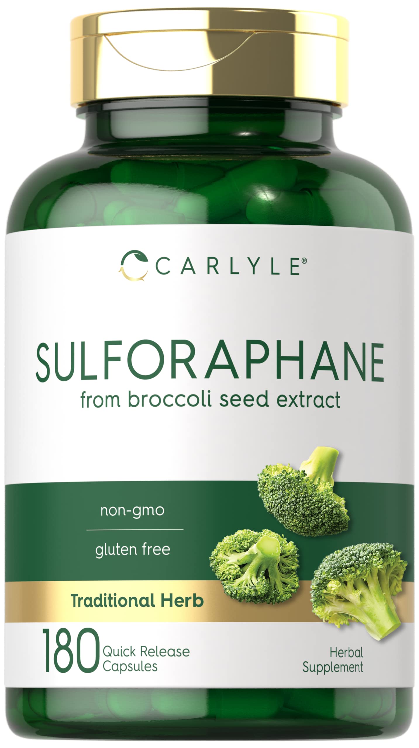 Carlyle Sulforaphane | from Broccoli Seed Extract | 180 Capsules | Traditional Herbal CarlyleUS supplements