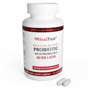 HealFast Physician Formulated Probiotic Supplement - 40 Billion CFU - Live Prebiotics and Probiotics for Men and Women - Probiotics for Gut Health - Non-GMO and Vegan - 30 Day Supply HealFastAu supplements