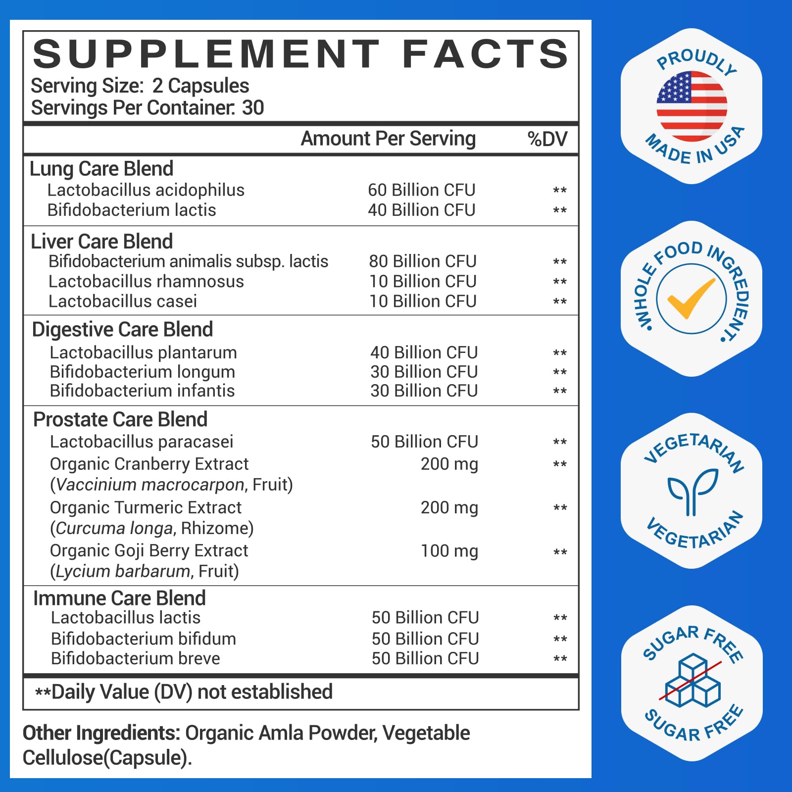 Probiotics for Men, 500 Billion CFU & 12 Mens Probiotic for Digestive Health + 4 Organic Prebiotic Fiber, for Digestive, Gut, Immune Health, Bloating, Gas, Energy Support, Shelf Stable - 120 Capsules CFUKINGAu supplements
