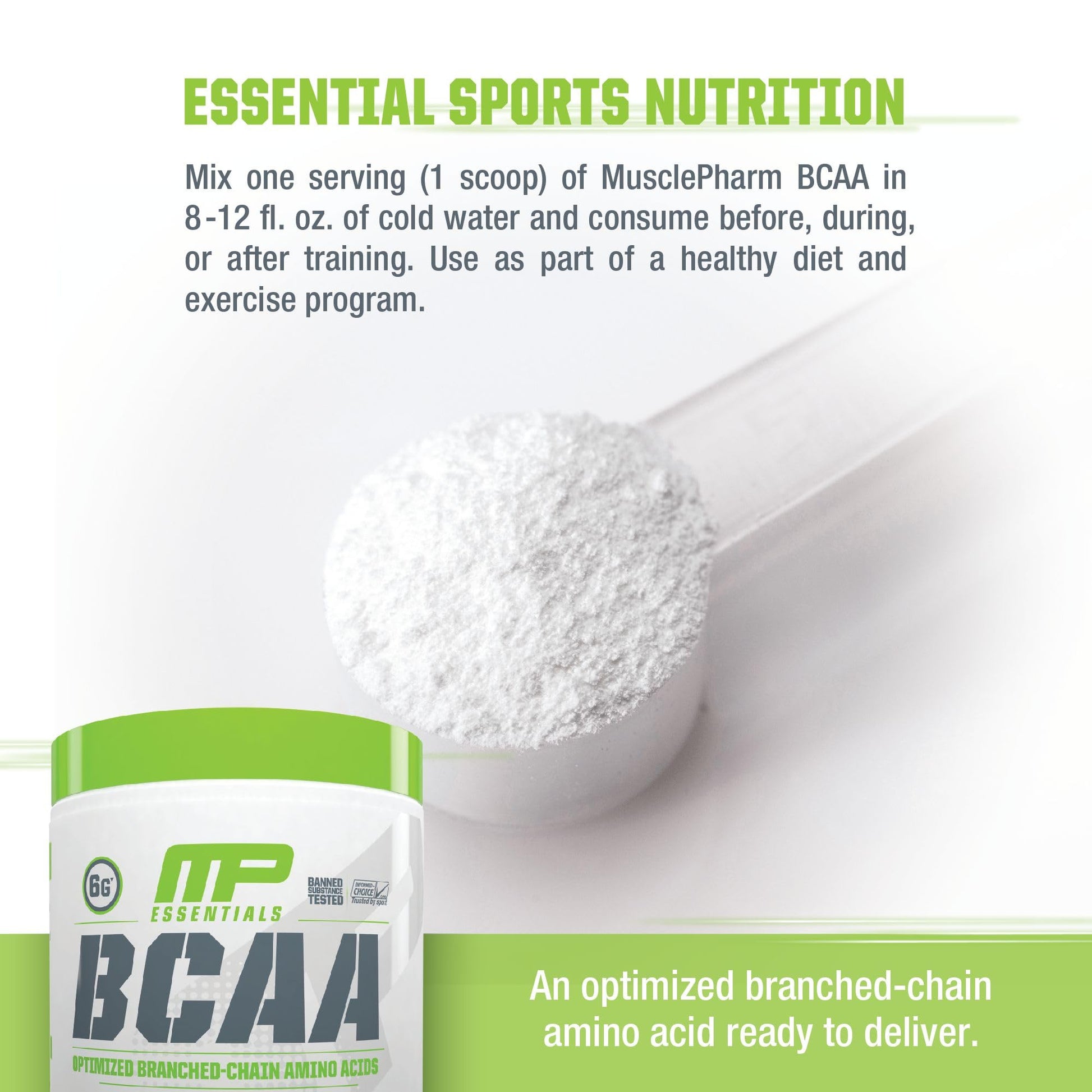 MusclePharm Essentials BCAA Powder, Pre & Post Workout Recovery Drink, Supports Muscle PharmUS supplements