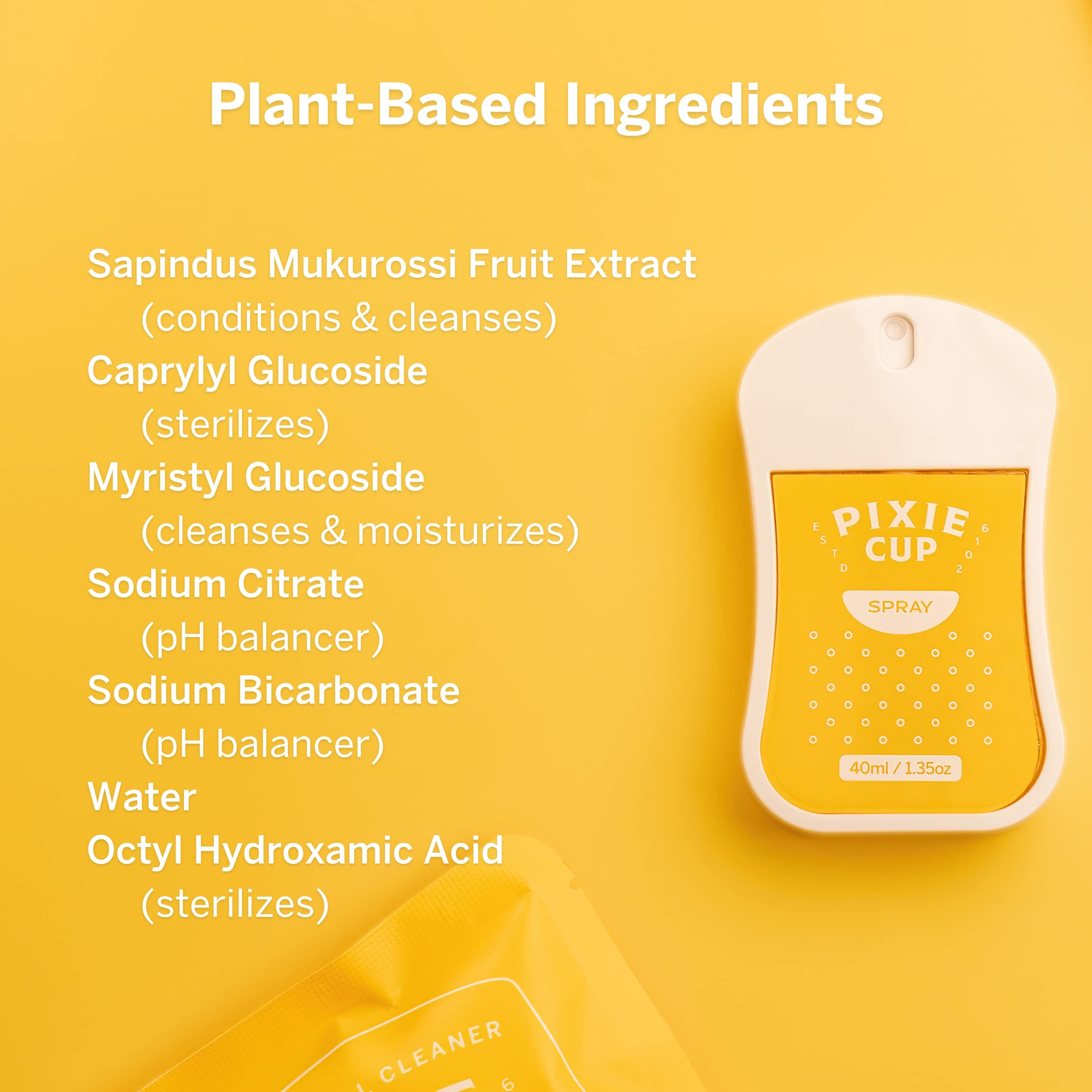 Pixie Sterilizer Spray for Menstrual Cups - Complete Sterilization in Just A Quick Spray - 100% Hypoallergenic Pixie CupAu supplements