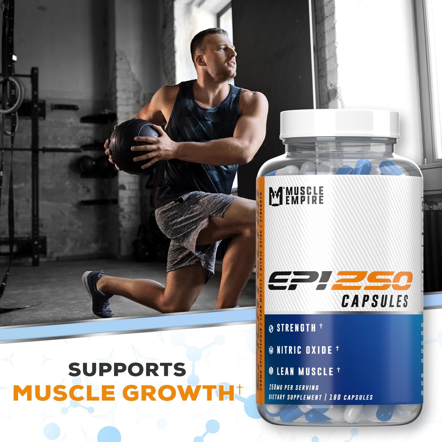 Muscle Empire Epicatechin Extract Capsules | EPI 250mg | 180 Pill Count | Supports Lean Muscle EmpireUS supplements