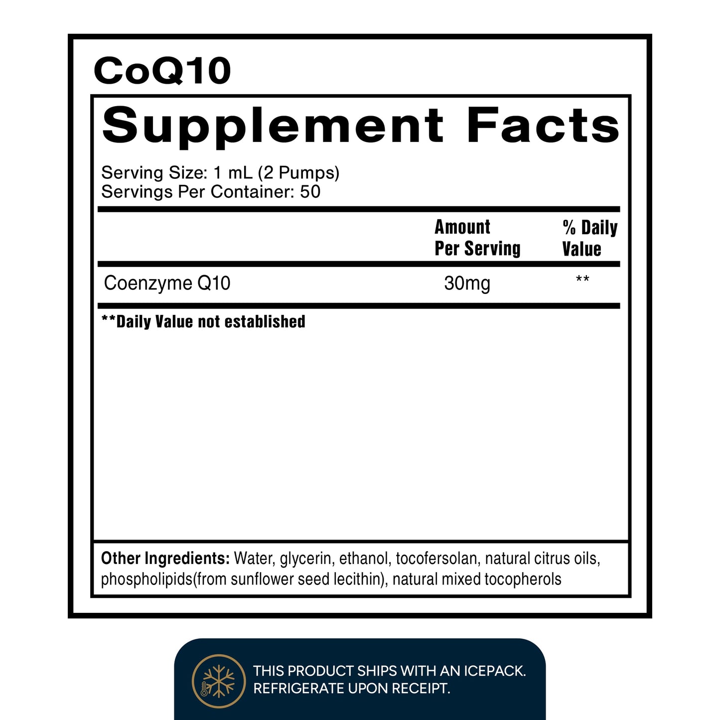 Quicksilver Scientific CoQ10 Nanoemulsion - Liposomal Coenzyme Q10 Cardiovascular Support & Cellular Energy Supplement - Fast Absorbing Liquid (1.7oz / 50ml) Quicksilver ScientificUS supplements