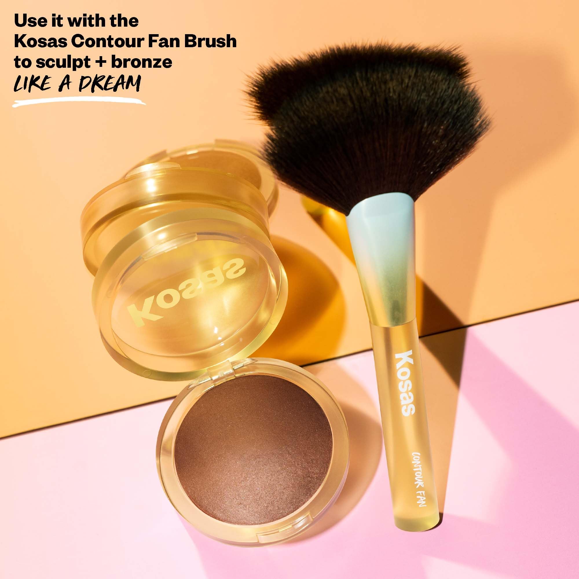 Kosas Sun Show Glowy Warmth Baked Bronzer - Contouring Powder for Cheekbones, Nose & Jawline - Enriched with Concentrated Fatty Acids - Talc-Free, Vegan & Hypoallergenic - Escape KosasAu supplements