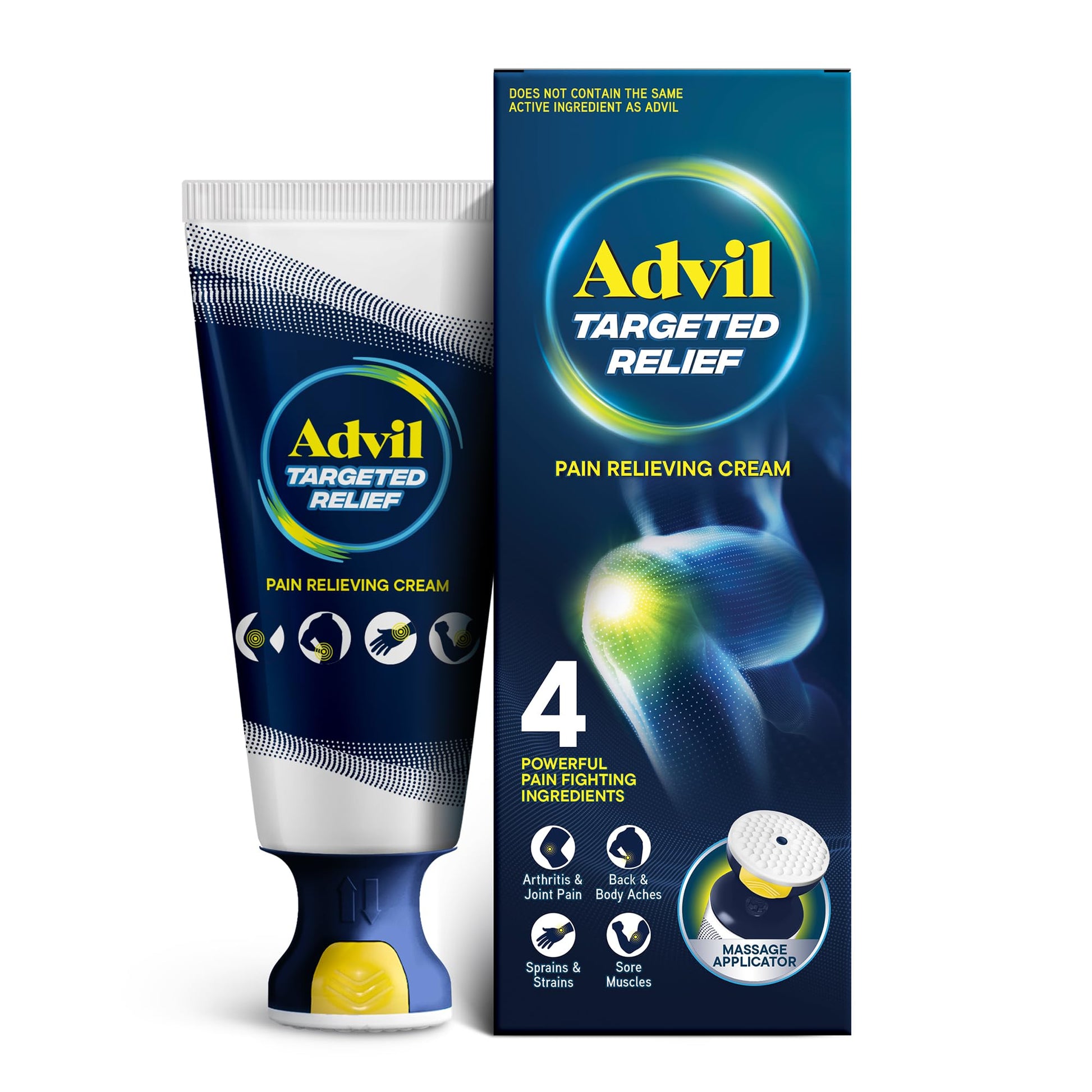 Advil Targeted Relief Pain Relieving Cream with Massage Applicator, Up to 8 Hours of Powerful Relief of Minor Arthritis Pain, Joint Pain, Lower Back Pain and Muscle Pain, 2.5 oz AdvilAu supplements