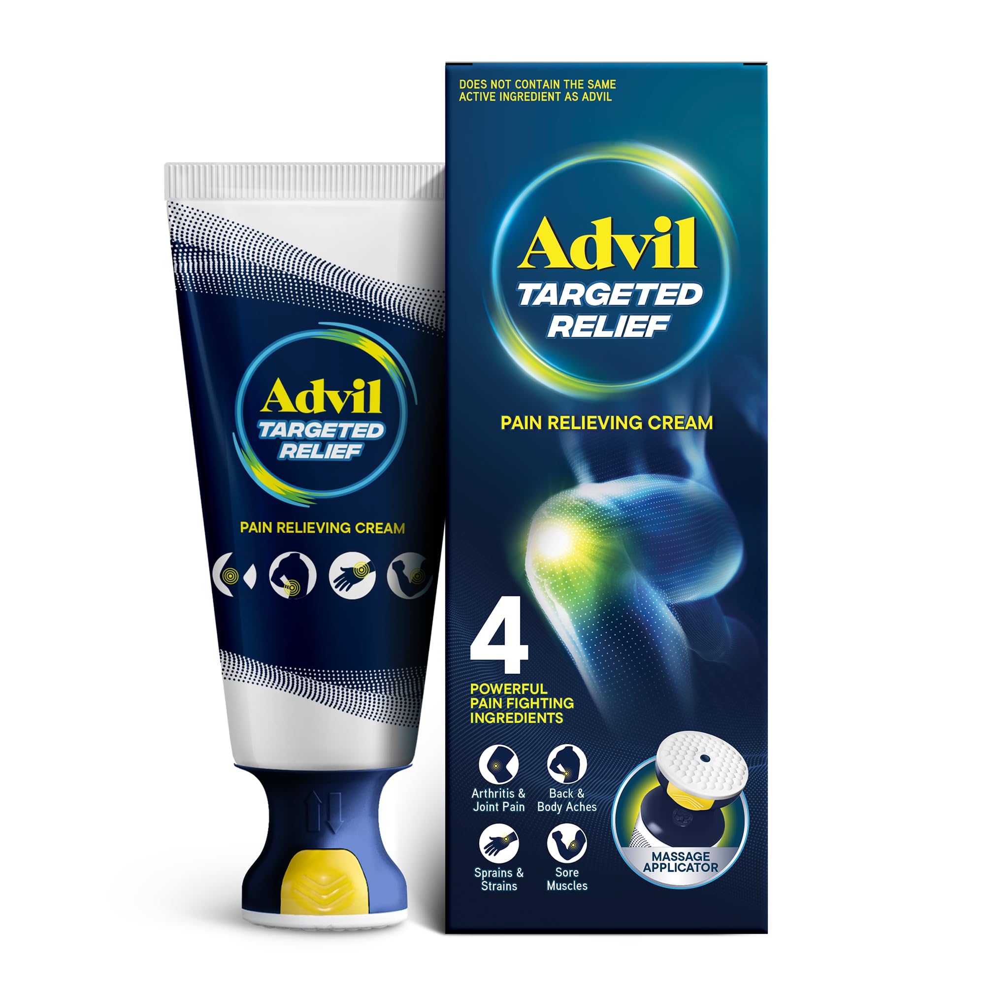 Advil Targeted Relief Pain Relieving Cream with Massage Applicator, Up to 8 Hours of Powerful Relief of Minor Arthritis Pain, Joint Pain, Lower Back Pain and Muscle Pain, 2.5 oz AdvilAu supplements