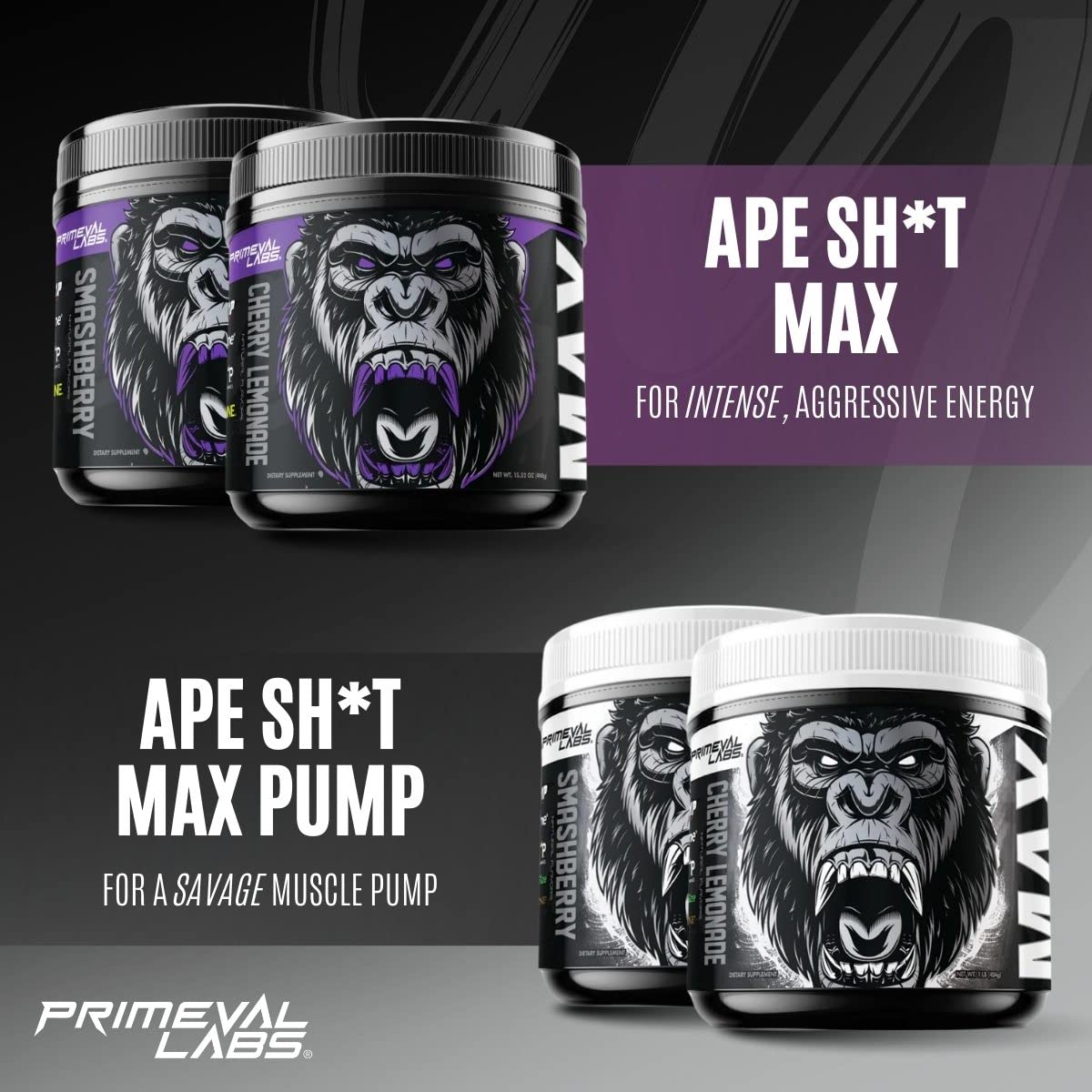 Primeval Labs ApeSh*t Max Pump Premium Pre-Workout | Muscle Pump & Vascularity Primeval LabsAu supplements