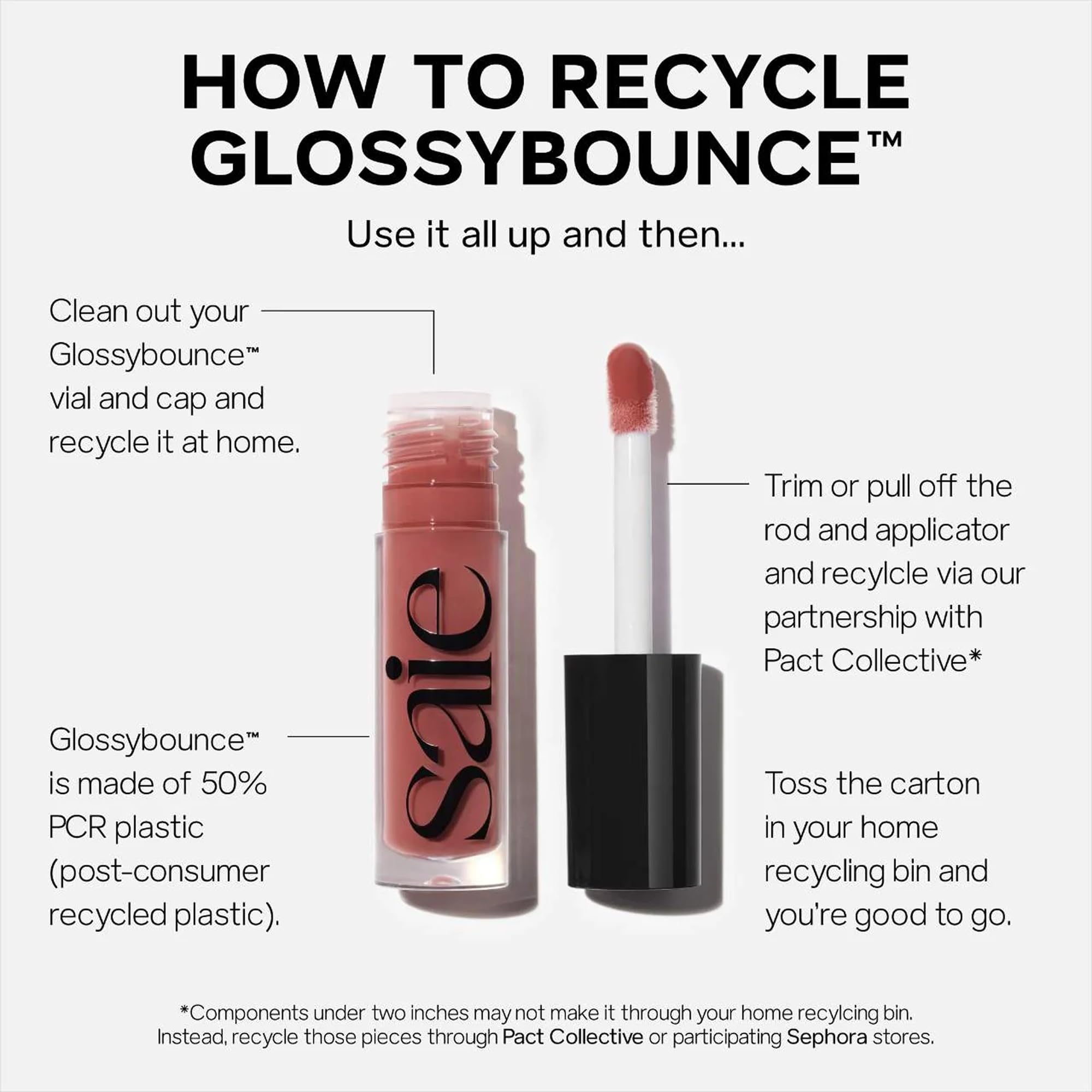Saie Glossybounce High-Shine Hydrating Lip Gloss Oil - Sheer Tinted Lip Oil with Hyaluronic Acid + Jojoba Oil for Long-Lasting Moisture (.17 oz) (Disco + Bounce) SaieAu supplements