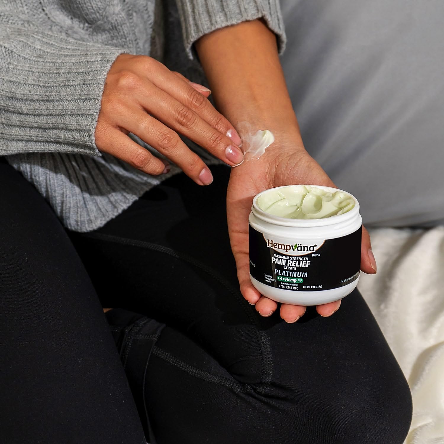 Hempvana Platinum Maximum Strength Relief Cream 4X Hemp for Muscles, Joints, Back, Knees, Shoulders, Neck, Elbows, Hands, Feet. AS SEEN ON TV. Odor-Free, Non-Greasy, Quickly Absorbs, 4X More Hemp HempvanaAu supplements