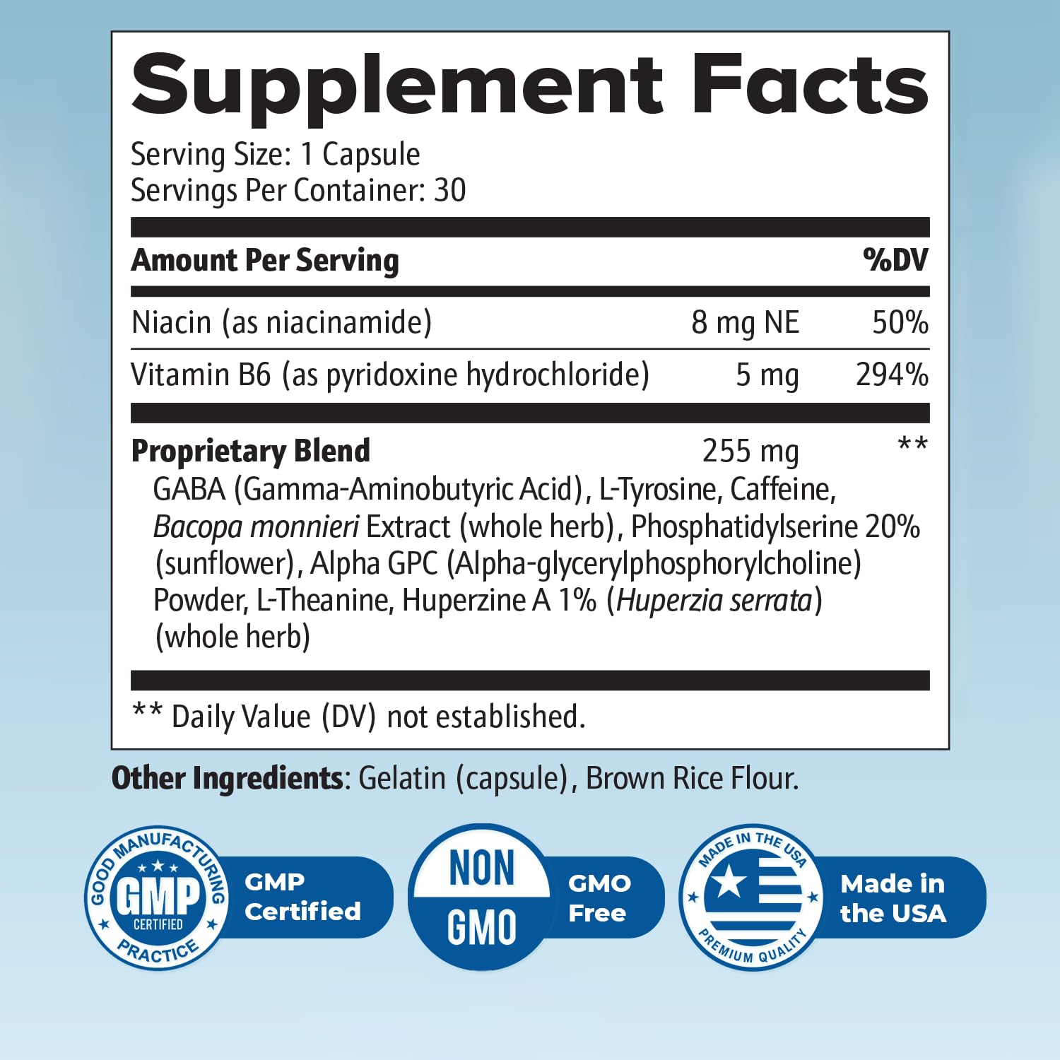 Neuro Sharp – Natural Formula with Bacopa Monnieri, Ginkgo Biloba & Huperzine-A – Made in the USA, Non-GMO, 30 Capsules, 3 Month Supply Nature’s NutriWaveAu supplements