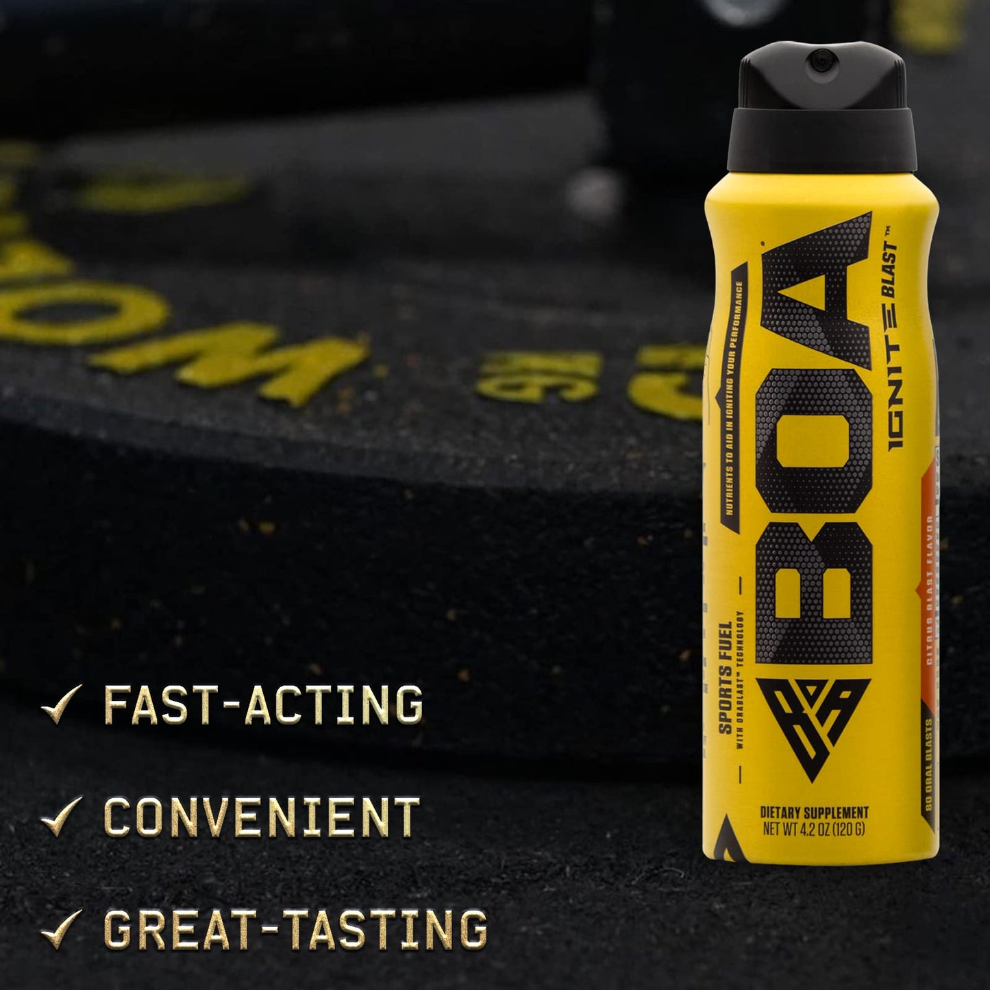 BOA Ignite Blast – Oral Aerosol Rapid Energy Solution – Pre Workout with Caffeine, B Vitamins BOA Nutrition IncUS supplements