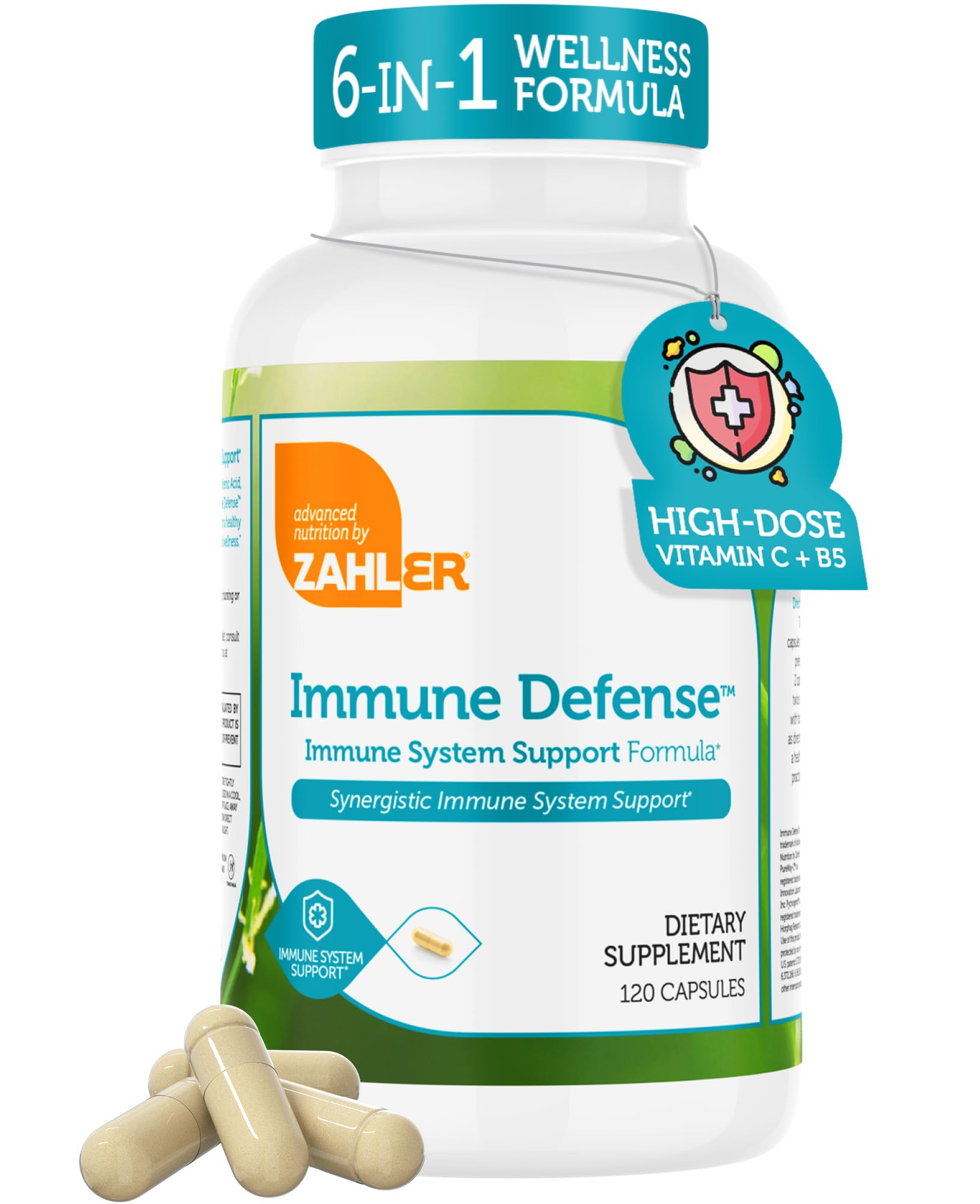 Zahler Immune Defense, Immune System Support, Certified Kosher, 120 Capsules ZahlerAu supplements