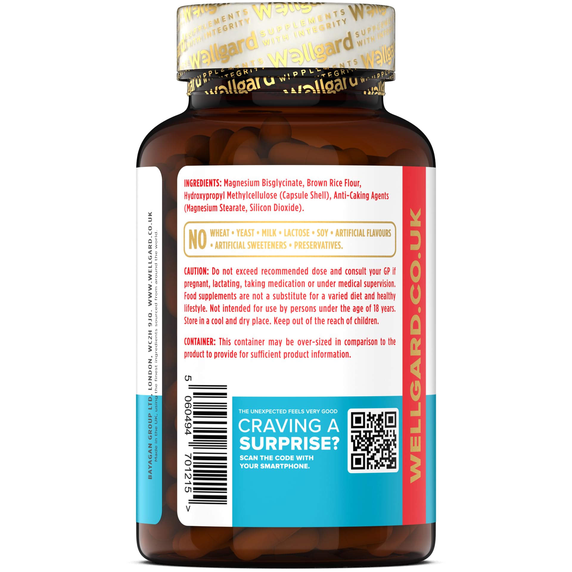 Wellgard Magnesium Glycinate, Mag 1200, High Strength Magnesium Bisglycinate WellgardUS supplements
