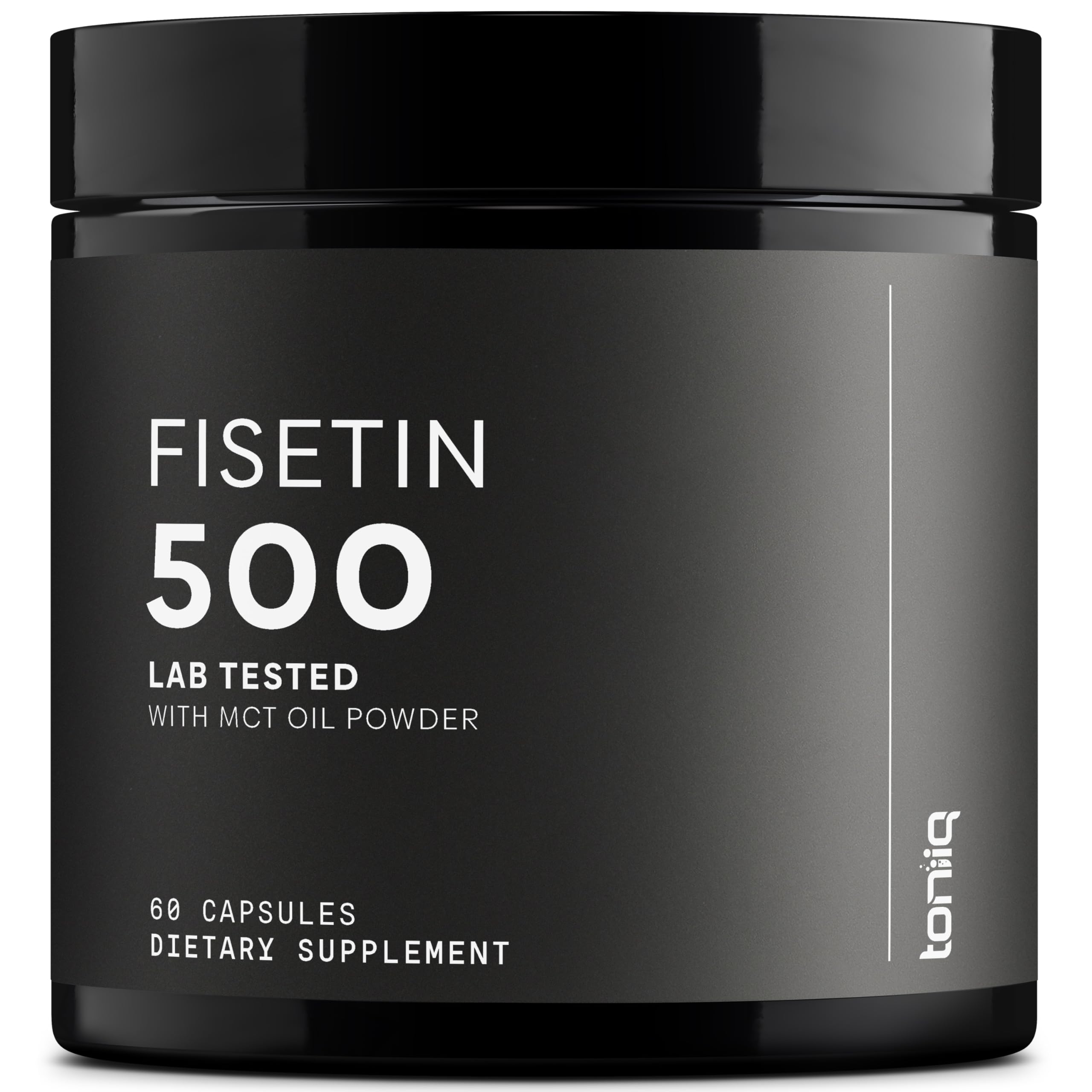 Toniiq Ultra High Purity Fisetin 500mg - 98%+ Higly Purified & Bioavailable Fisetin Supplement with MCT Oil for Absorption - Third-Party Tested Senolytic Supplements for Aging Support - 60 Capsules ToniiqAu supplements