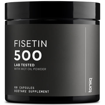 Toniiq Ultra High Purity Fisetin 500mg - 98%+ Higly Purified & Bioavailable Fisetin Supplement with MCT Oil for Absorption - Third-Party Tested Senolytic Supplements for Aging Support - 60 Capsules ToniiqAu supplements