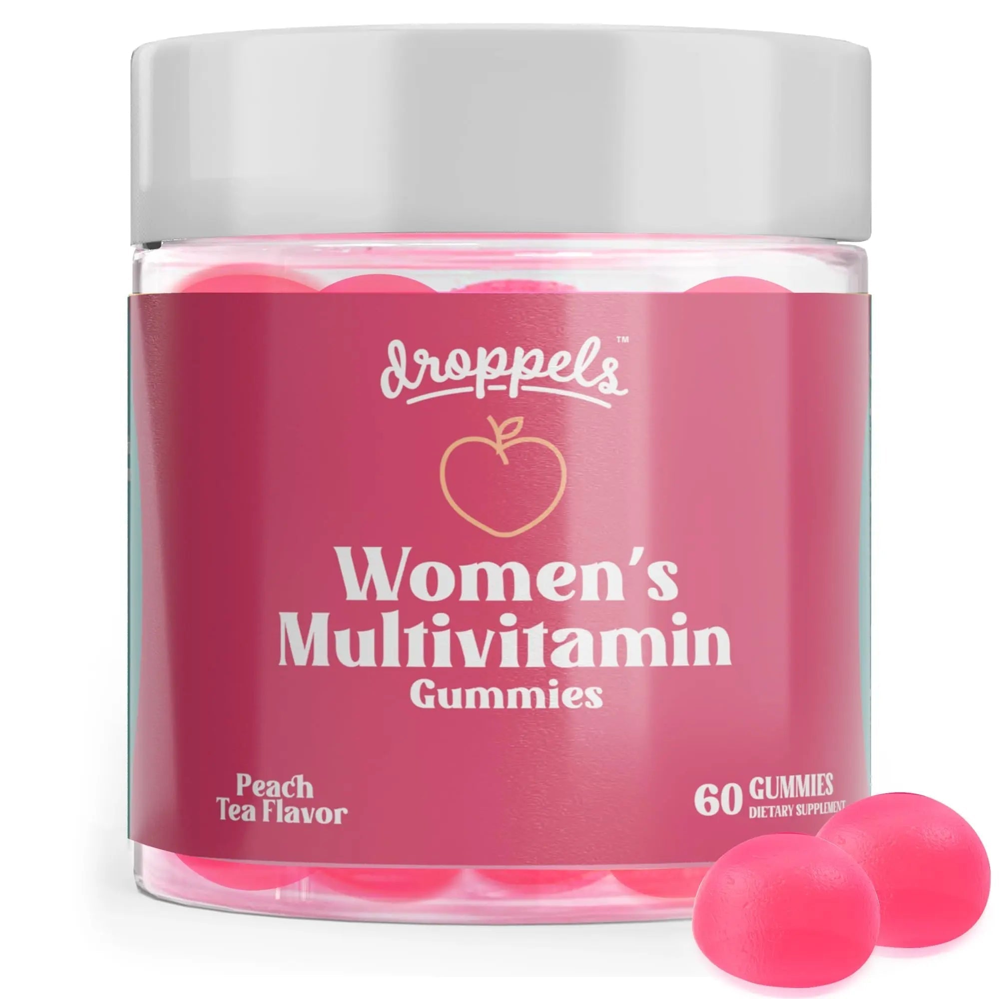 Droppels Women's Multivitamin Gummies with Folic Acid, Vitamins A, D, C, E, K, B6, B12, Biotin & More | Vegan, Non-GMO & Pectin-Based Daily Vitamins for Women | DroppelsAu supplements
