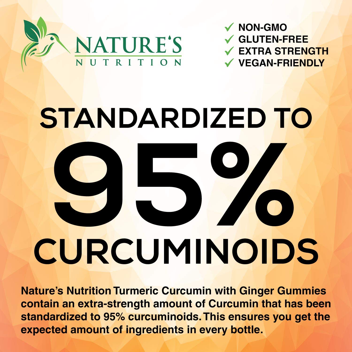 Turmeric Ginger Gummies - Vegan Turmeric Curcumin Gummy with 95% Curcuminoids Nature's NutritionAu supplements