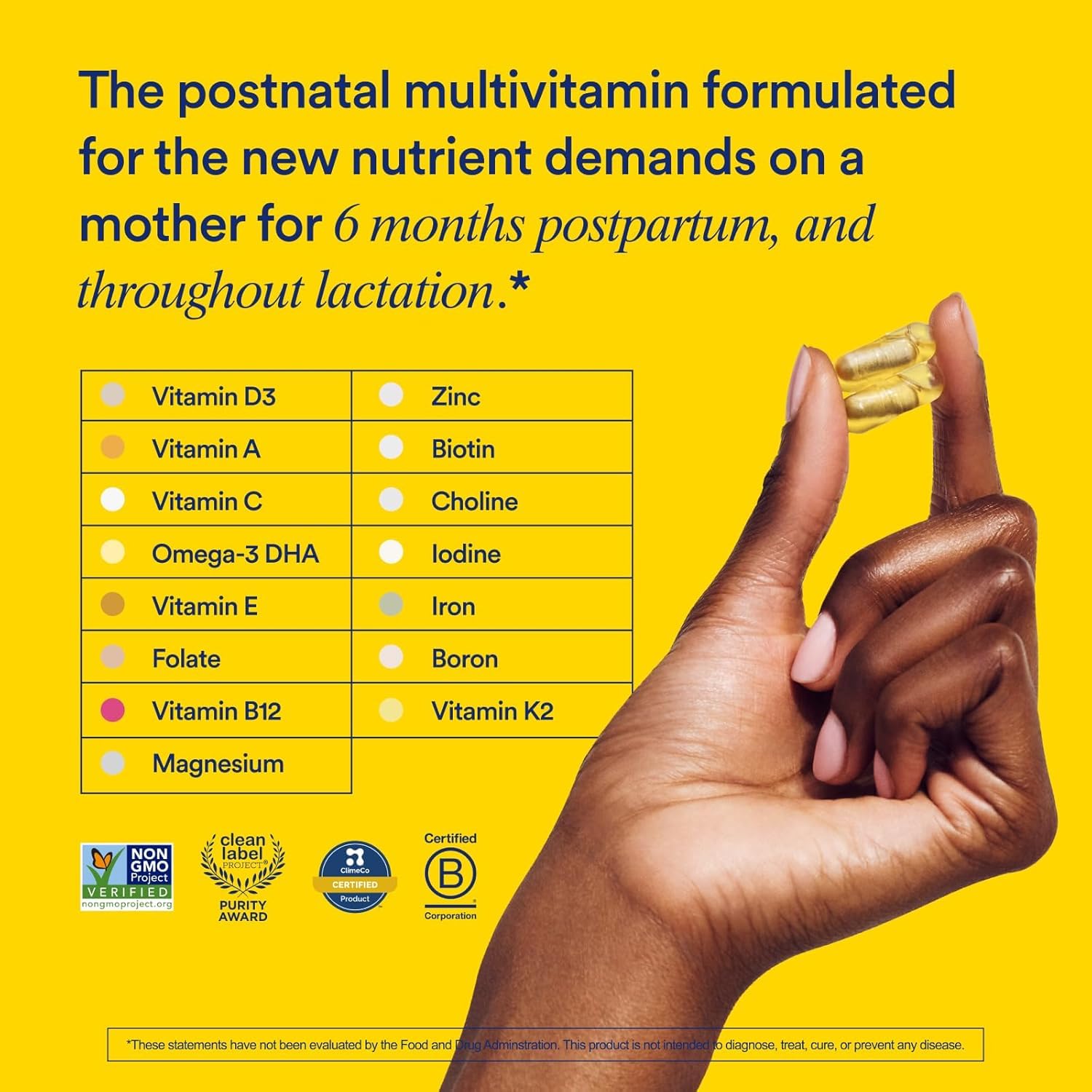 Ritual Essential for Women Postnatal Multivitamin - Postpartum Vitamin - Omega-3 DHA & Choline for Lactation Support, Vitamin A, C, D3 & Zinc RitualUS supplements