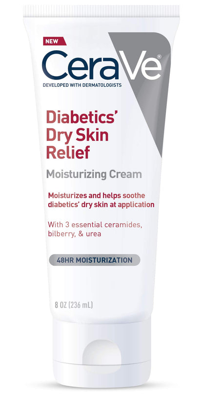 CeraVe Moisturizing Cream for Diabetics’ Dry Skin, Urea Cream with Bilberry for Face and Body, Fragrance Free CeraVeUS supplements
