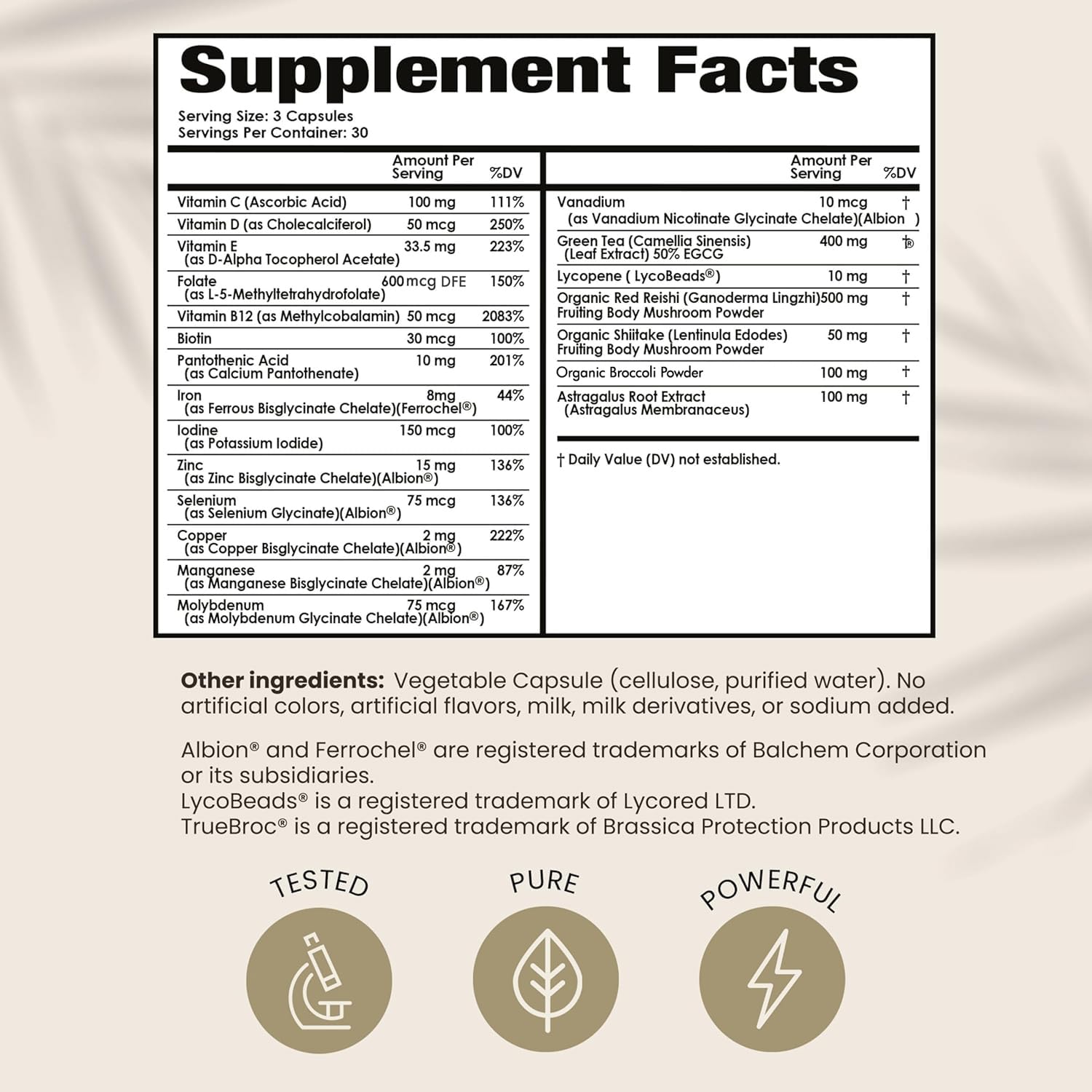 PAPCLEAR Physician Formulated | All Natural Immune Support Supplement | Advanced Powerful Immunity Booster | 21 Vitamins & Nutrients with Organic Shiitake Mushroom & Lycopene | 90 Capsules | Pack of 1 HPD RxAu supplements