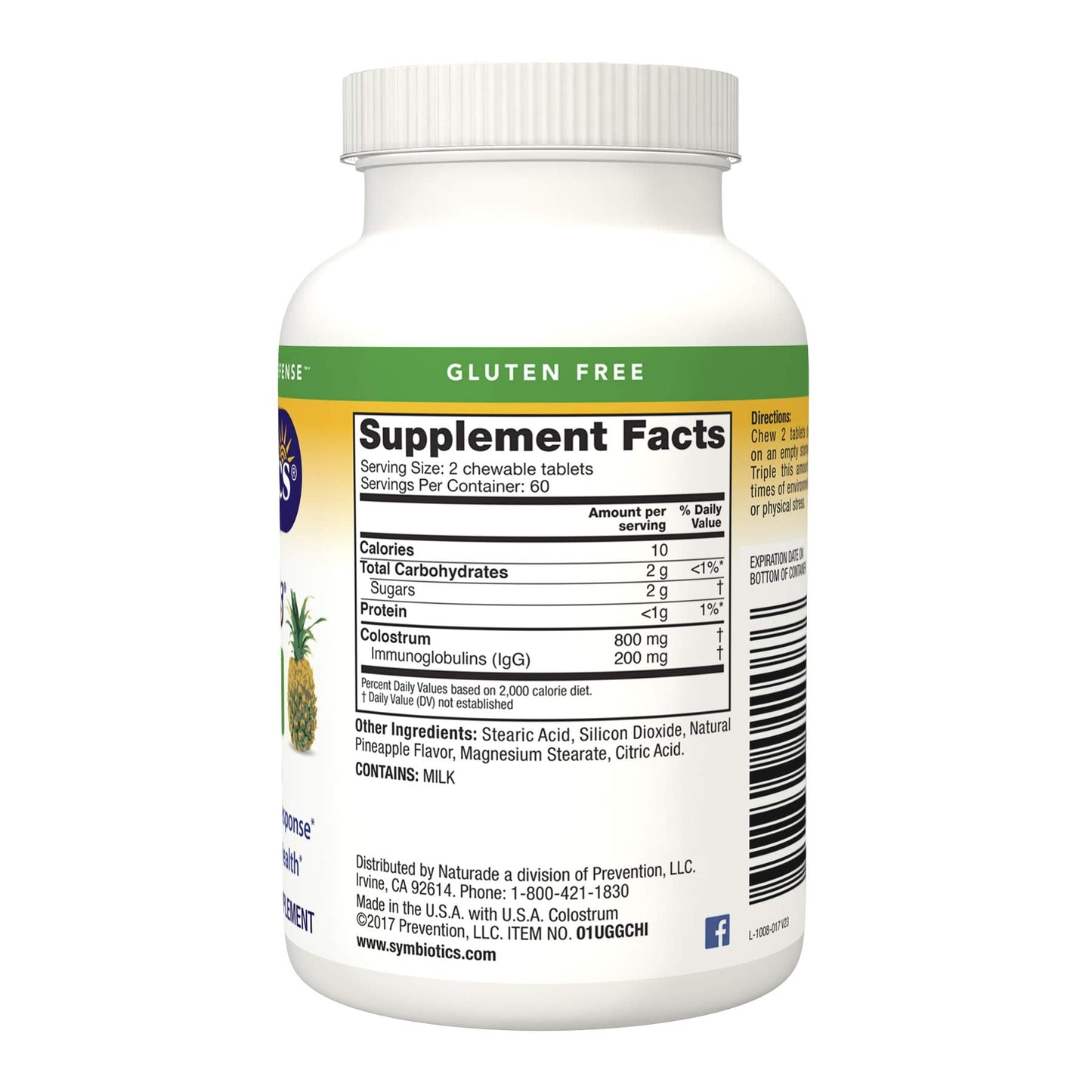 Symbiotics Immunity Support Colostrum Plus Chewables (Pineapple) SymbioticsUS supplements