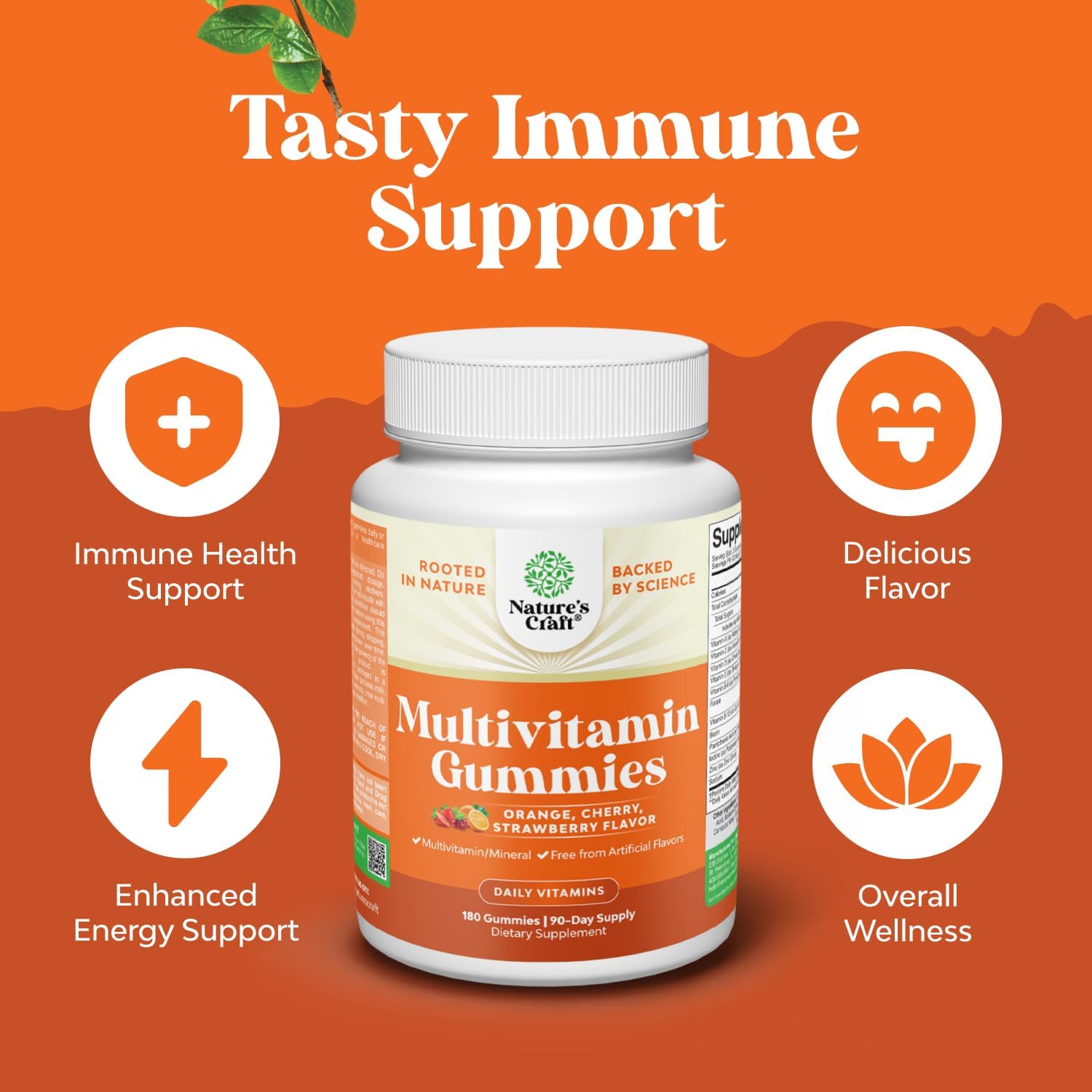 Potent Daily Multivitamin Gummies for Adults - Wellness Blend of Vitamin D A C E B12 Zinc and Biotin - Adult Vitamin Gummy for Energy and Immune Health Natures CraftAu supplements
