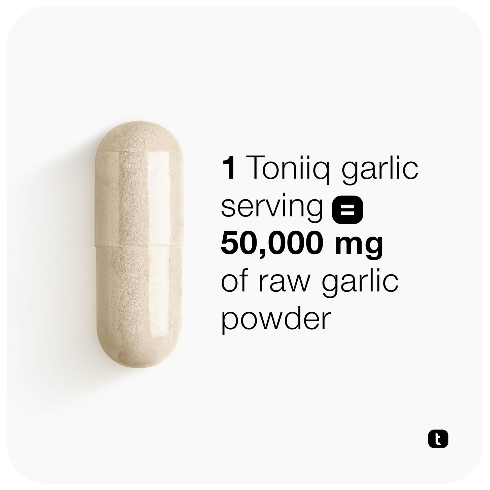 Toniiq Garlic Capsules with 10,000mcg Allicin - Odorless - 50:1 Extract for Maximum Potency - Third-Party Lab Tested - 60 Vegetarian Capsules ToniiqAu supplements