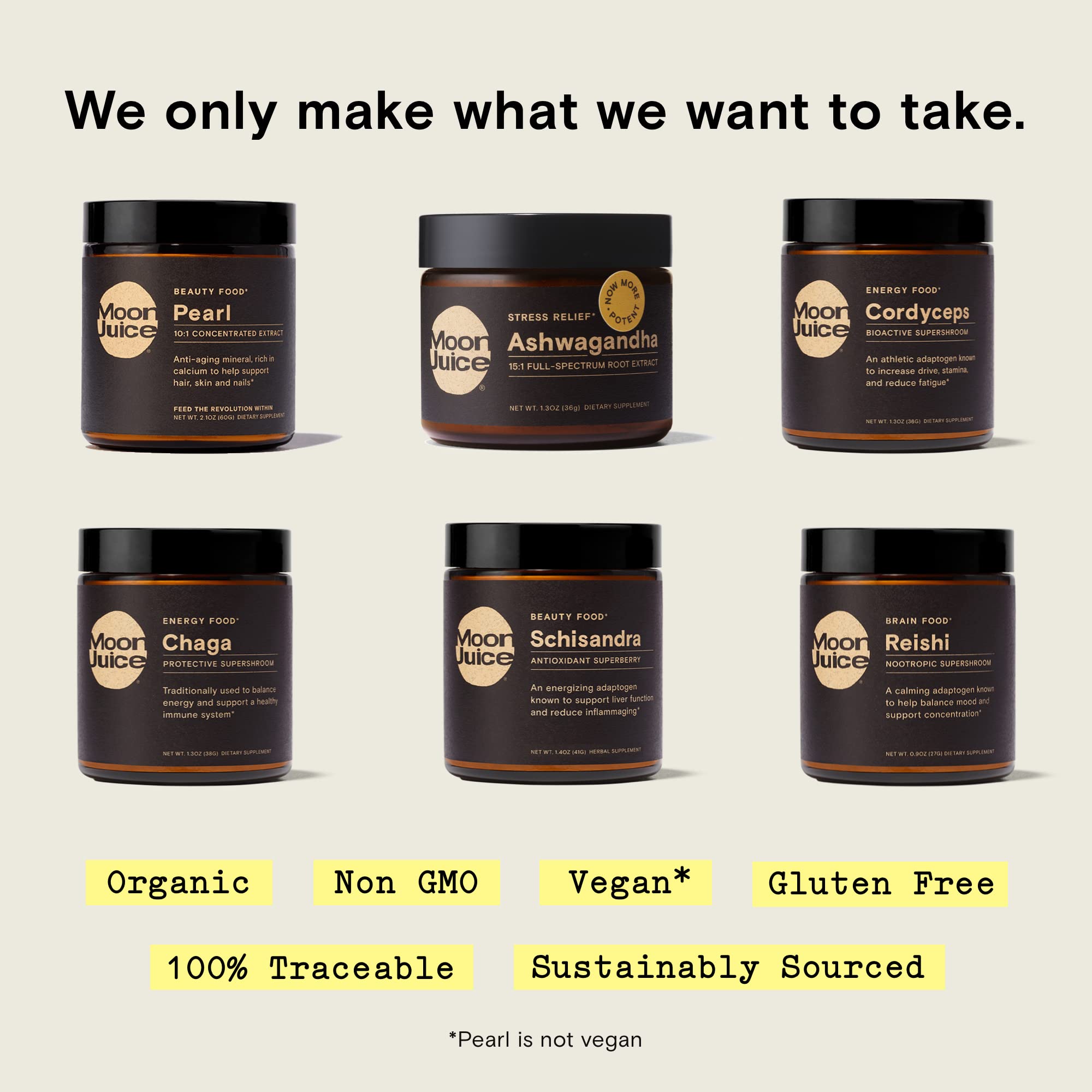 Reishi by Moon Juice - Organic Reishi Mushroom Powder Extract (700mg 1,3 and 1,6 Beta-Glucans per Serving) - Supports Mood, Concentration & Healthy Immune System - Vegan, Non-GMO (1.3oz) Moon JuiceUS supplements