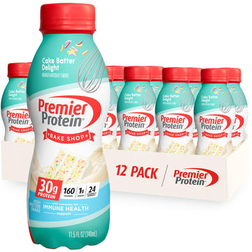Premier Protein Shake, Cake Batter, 30g Protein, 1g Sugar, 24 Vitamins & Minerals Premier ProteinUS supplements