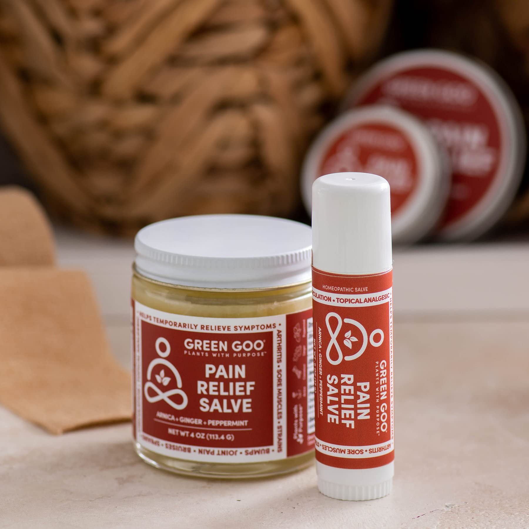 Green Goo Natural Skin Care Salve, Pain Relief with Arnica,1.82 Ounce Large Tin Green GooAu supplements