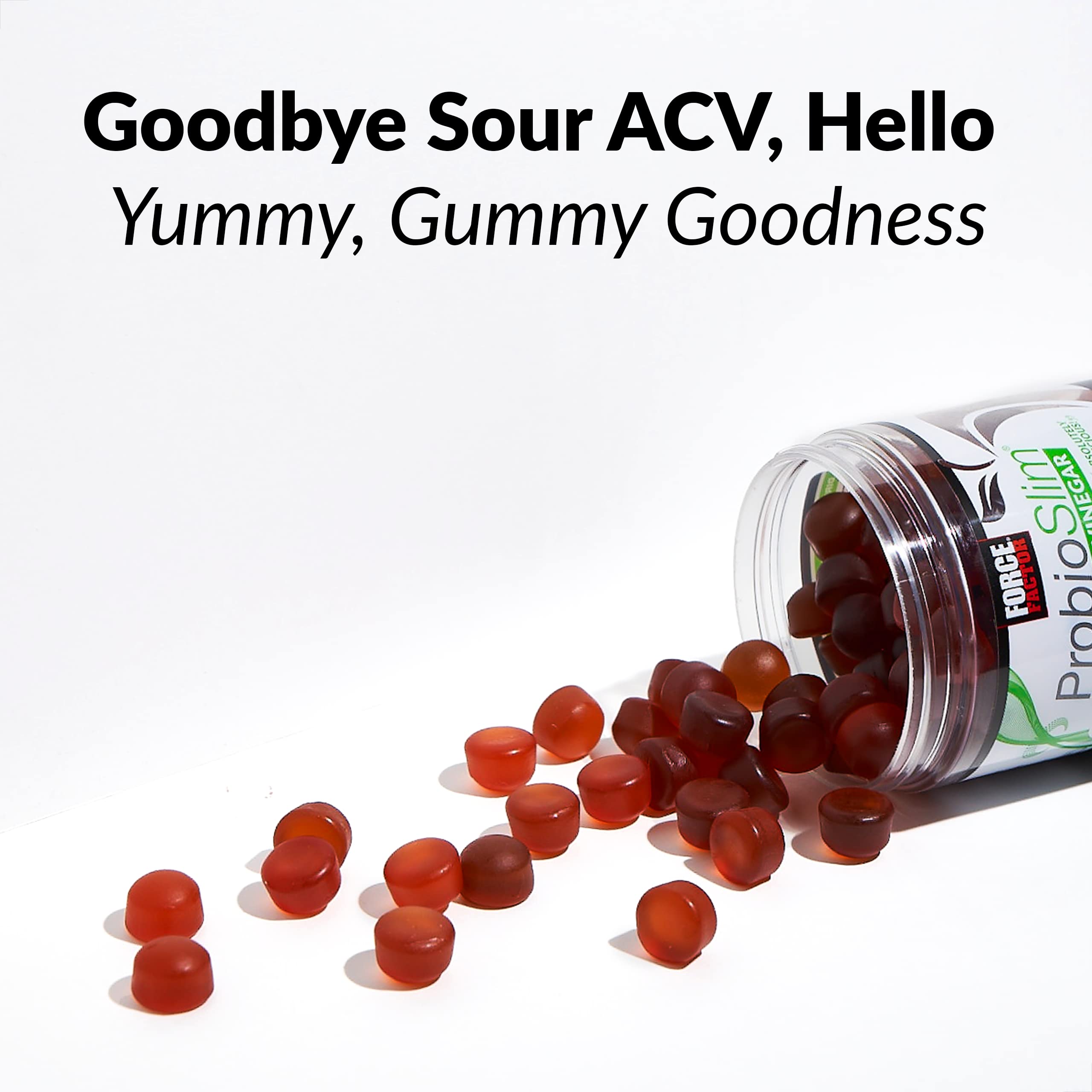 FORCE FACTOR ProbioSlim Apple Cider Vinegar Gummies Organic LactoSpore Prebiotics Force FactorUS supplements