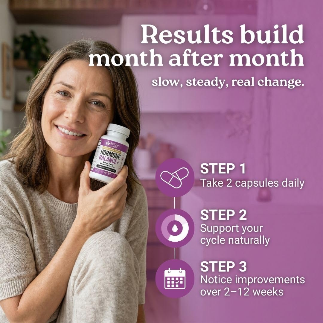 Activa Labs+ Hormone Balance for Women | Boost Energy, Mood, Libido and Focus | Supports Cycle&Menopause Comfort | Gluten, Soy&Lactose Free | 30 Day Supply Activa LabsAu supplements