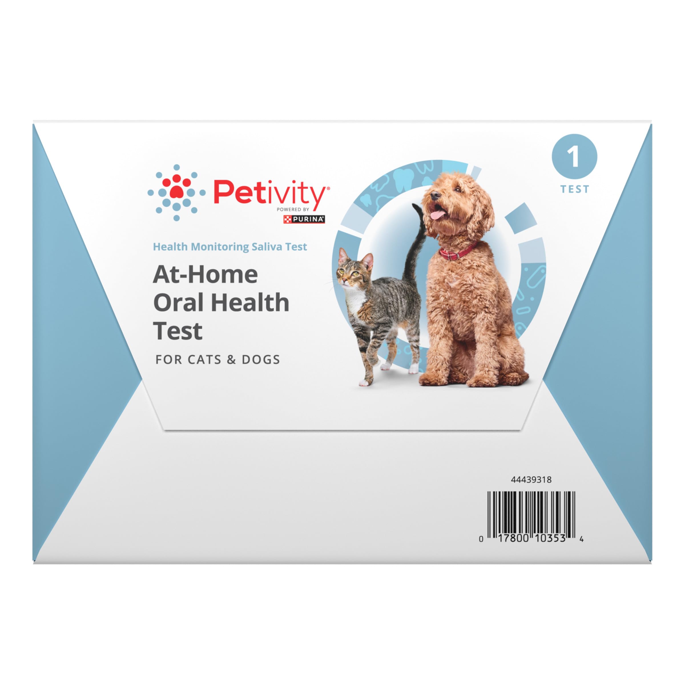 Petivity At-Home Oral Health Test for Cats & Dogs — 10-Second Dental Check Kit by Purina — Simple Saliva Swab to Detect Bad Breath & Gum Issues - (Pack of 1) petivityAu supplements