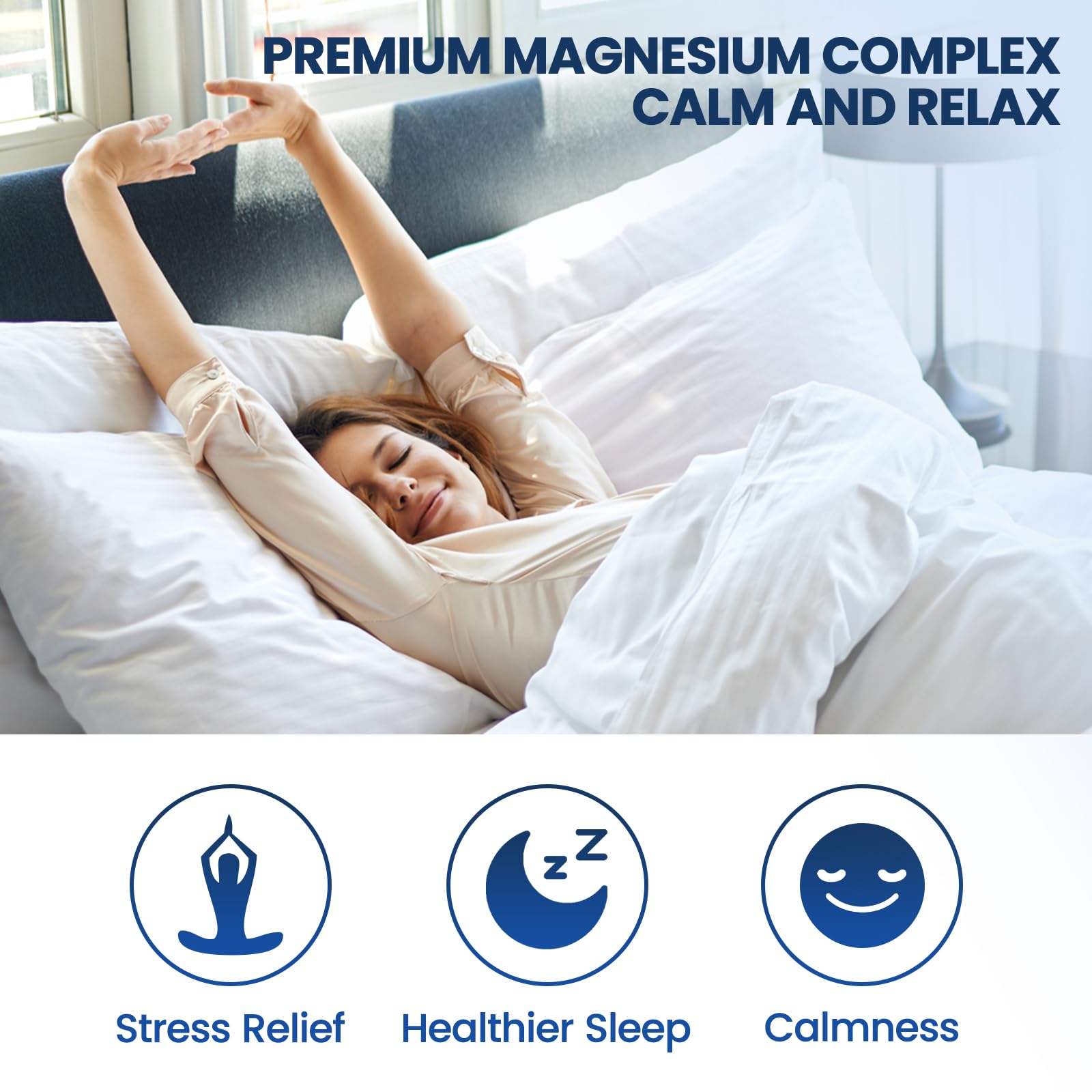 Triple Magnesium Complex Supplement-Magnesium Glycinate, Citrate, Malate Liquid Drops 500mg with Ashwagandha, L-Theanine, B6 for Calm, Stress Relief, Sleep, Muscle Support-Green Apple Flavor dilibAu supplements