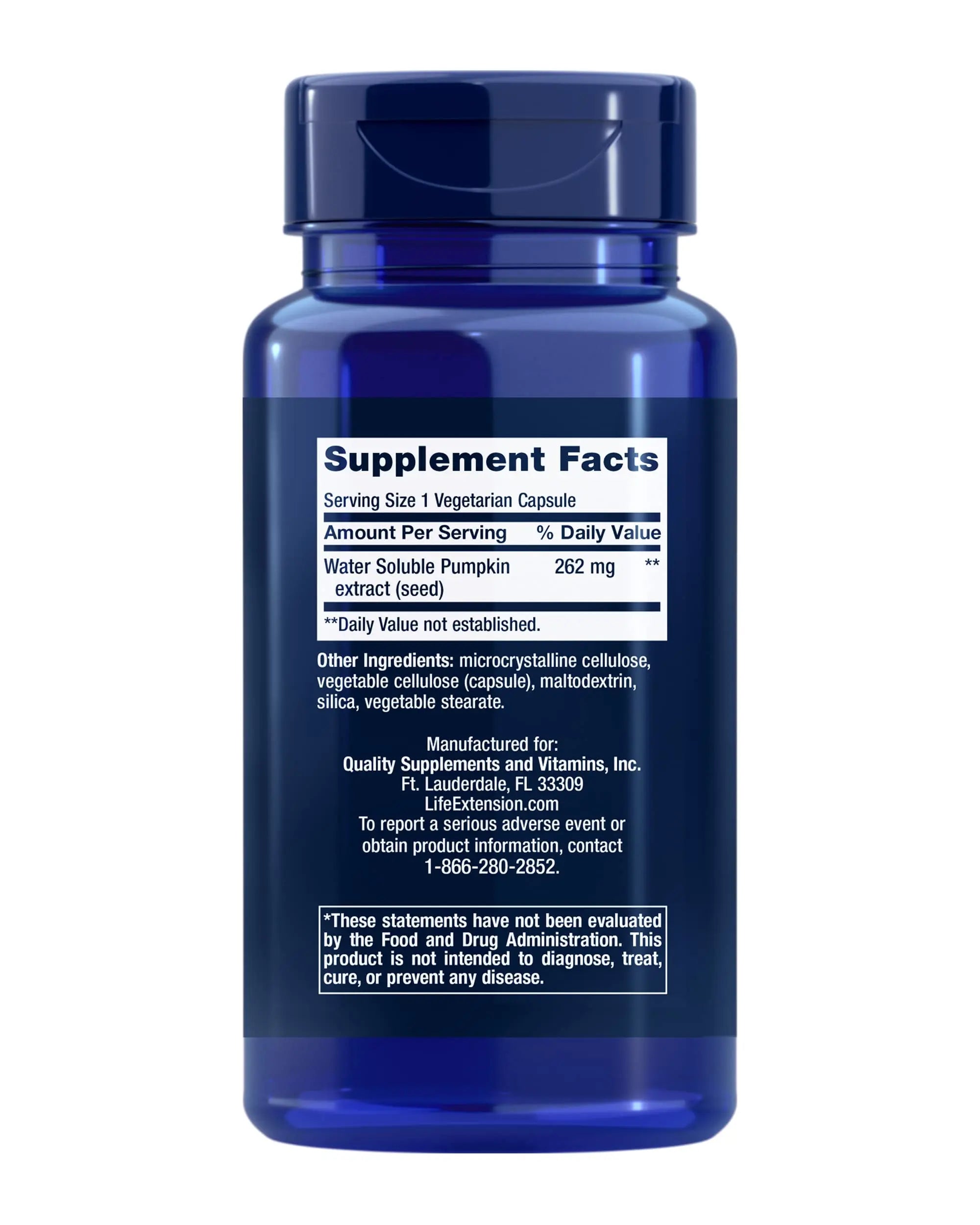 Life Extension Water-Soluble Pumpkin Seed Extract, Promotes Prostate & Urinary Tract Health, Bladder Health Support, Men, Women, Gluten-Free, Non-GMO, Vegetarian, 60 Capsules Life ExtensionAu supplements