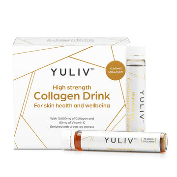 Yuliv High-Dosage Hydrolyzed Collagen Drink - Liquid Collagen Peptides (10000 mg) with Vitamin C for Hair, Skin, and Nails YulivAu supplements