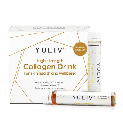 Yuliv High-Dosage Hydrolyzed Collagen Drink - Liquid Collagen Peptides (10000 mg) with Vitamin C for Hair, Skin, and Nails YulivUS supplements