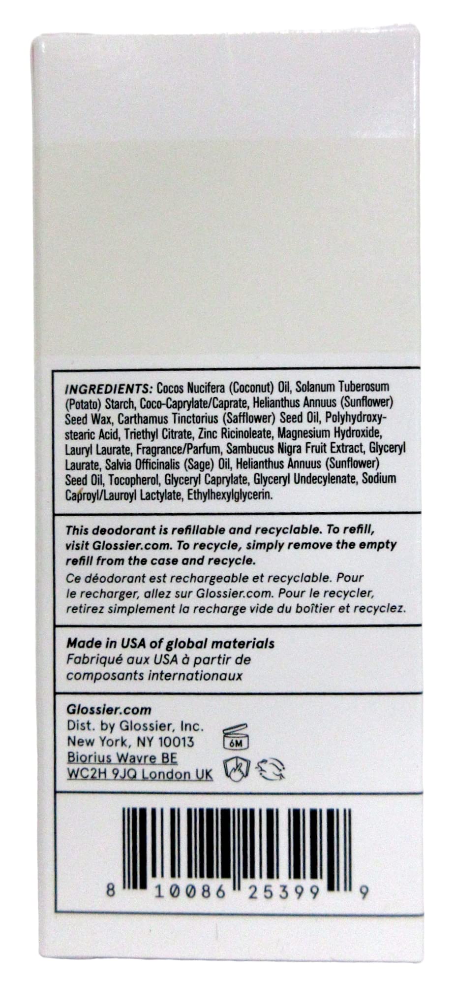 Glossier - Deodorant Refill Stick - Orange Blossom Neroli - 65 g / 2.2 oz GlossierAu supplements