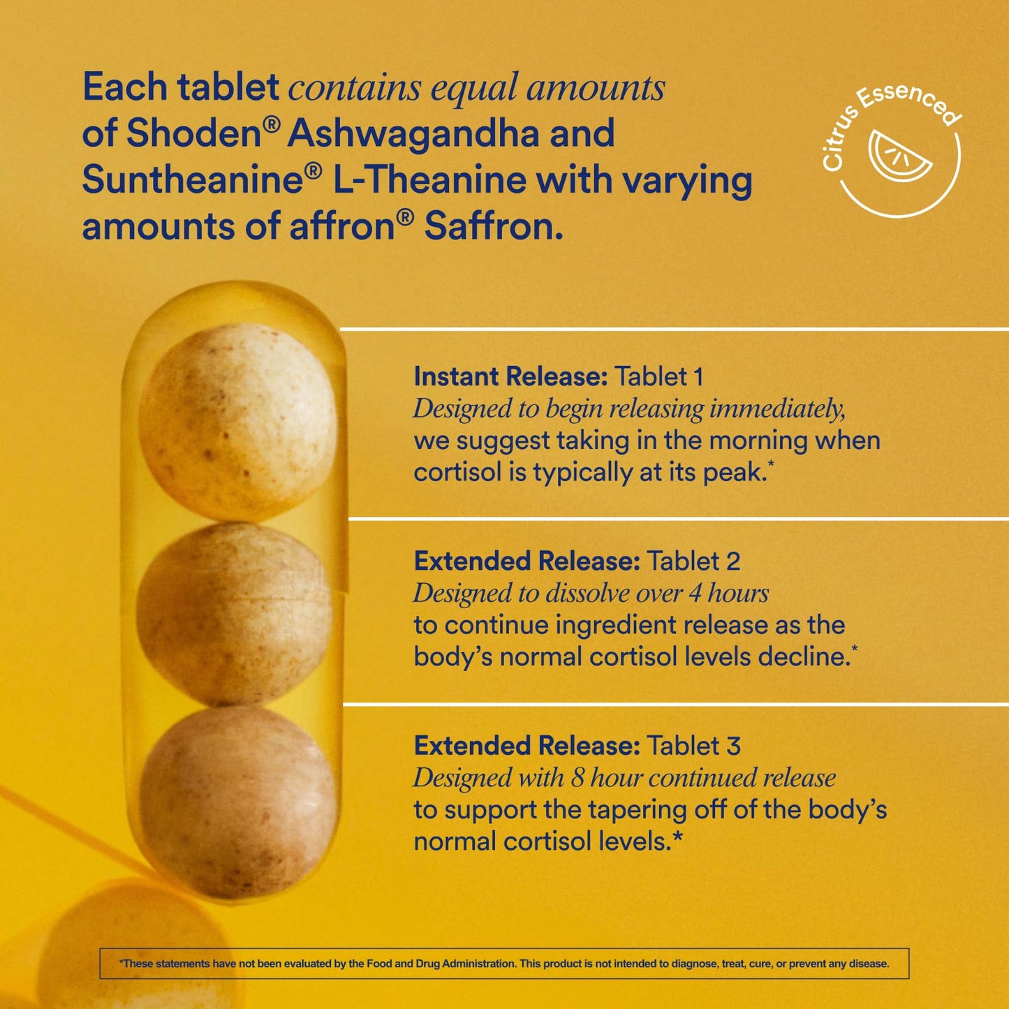 Ritual Stress Relief Supplement Shoden® Ashwagandha, Suntheanine® L-Theanine, and Saffron as affron®* BioSeries with 8-Hour Release to Support Natural Cortisol Response and Promote Calm, 30 Day RitualUS supplements